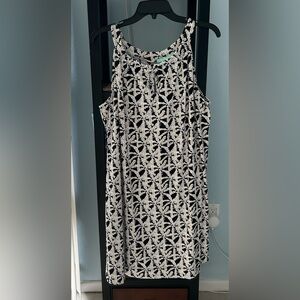 Anthony’s Resortwear sleeveless dress beige, white & black dress size 1X